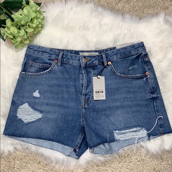 Topshop Pants - Topshop Ashley Ultimate Vintage Mid-Rise Shorts